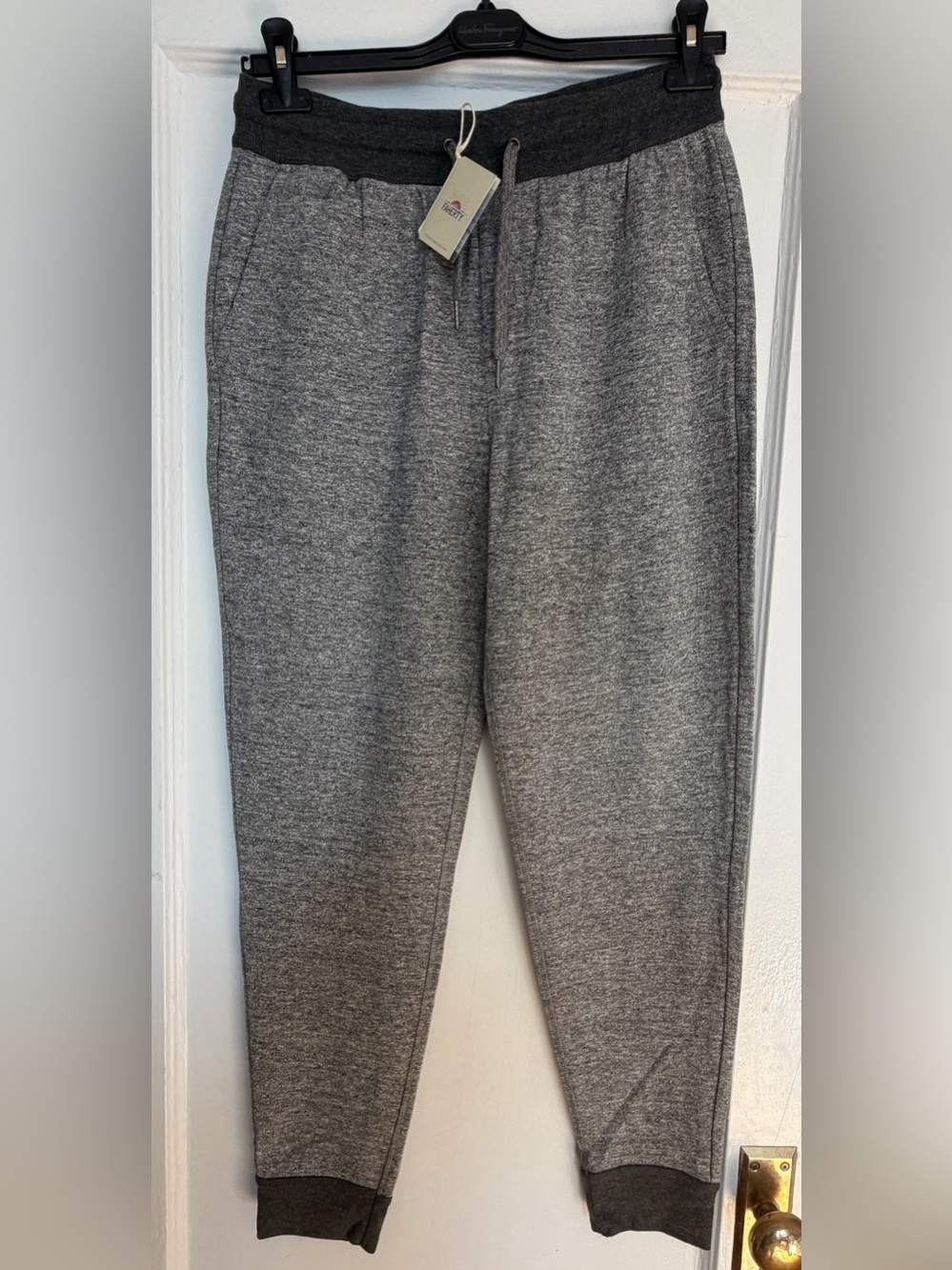 Faherty Men's Heather Gray Jogger Sweatpants